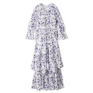 SNIDEL Boho-Inspired Ruffle Layered Maxi Dress - NEW WITH TAG